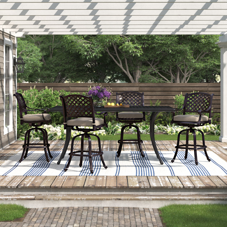 Three Posts™ Frazee Patio Bar Stool with Cushion & Reviews Wayfair